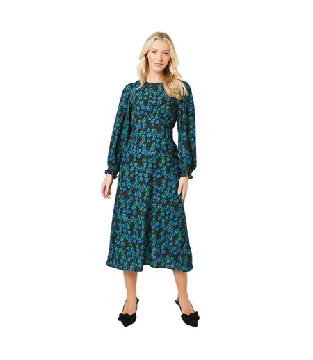 Robe mi-longue femme noir / bleu / vert Dorothy Perkins