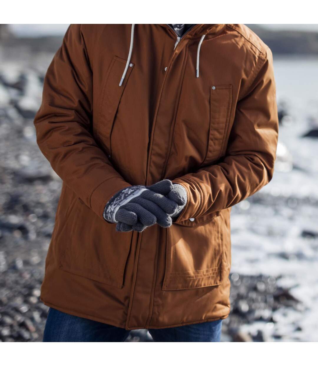 Mens Winter Warm Soft Fleece Lined Thermal Gloves-3