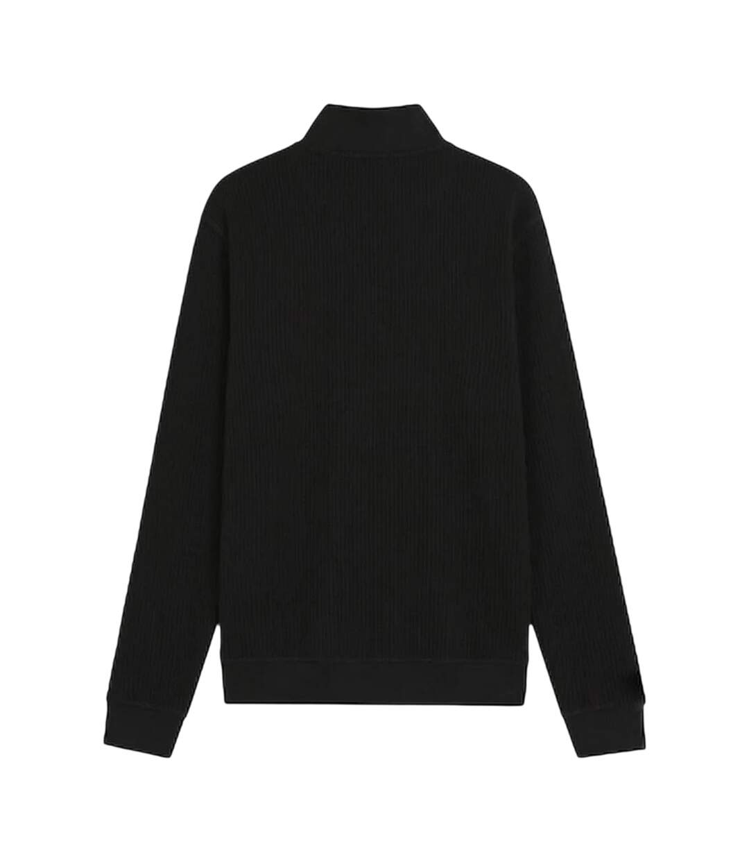 Mens Quarter Zip Jumper Black Boss-2