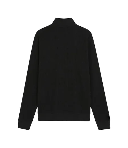 Mens Quarter Zip Jumper Black Boss