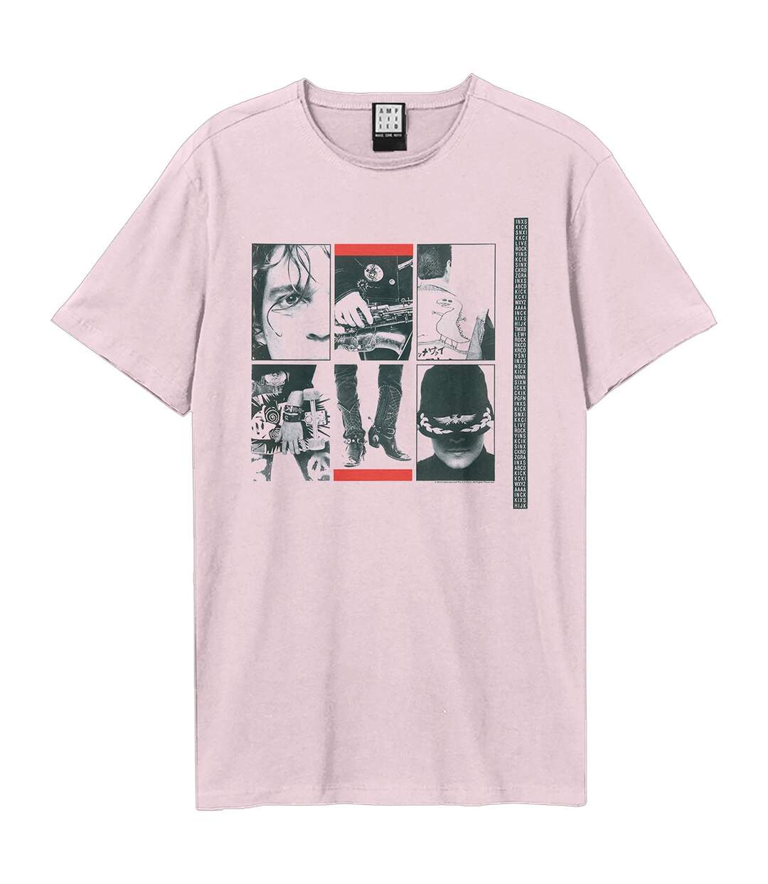 Unisex Adult Kick Inxs T-shirt Pink Amplified-1