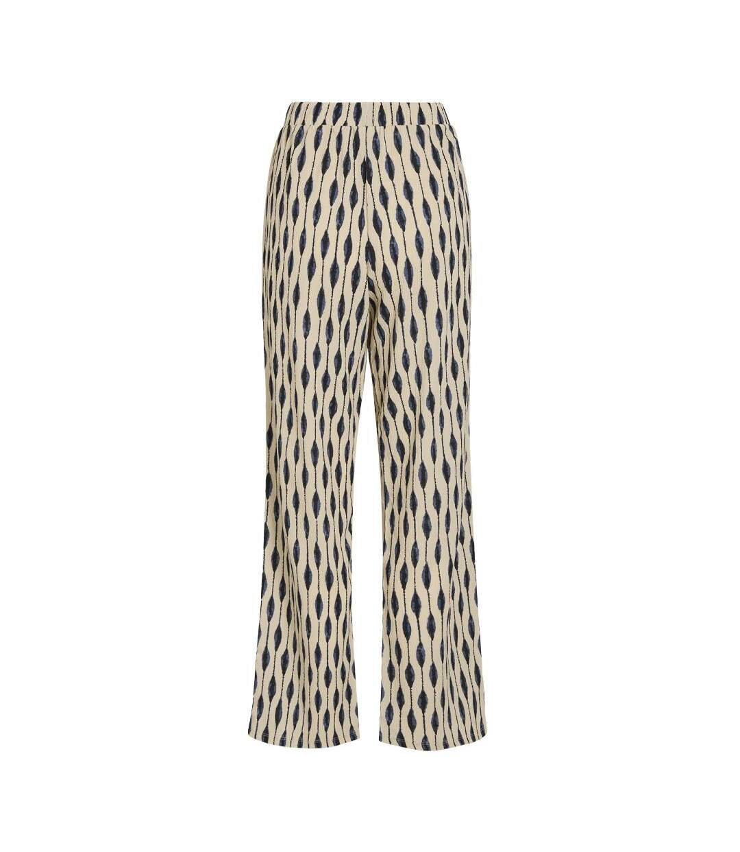 Pantalon beige/bleu femme vila viadda-2