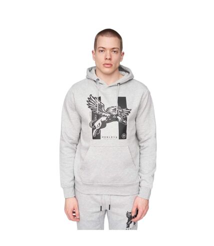 Sweat à capuche curveball homme gris chiné Henleys Henleys