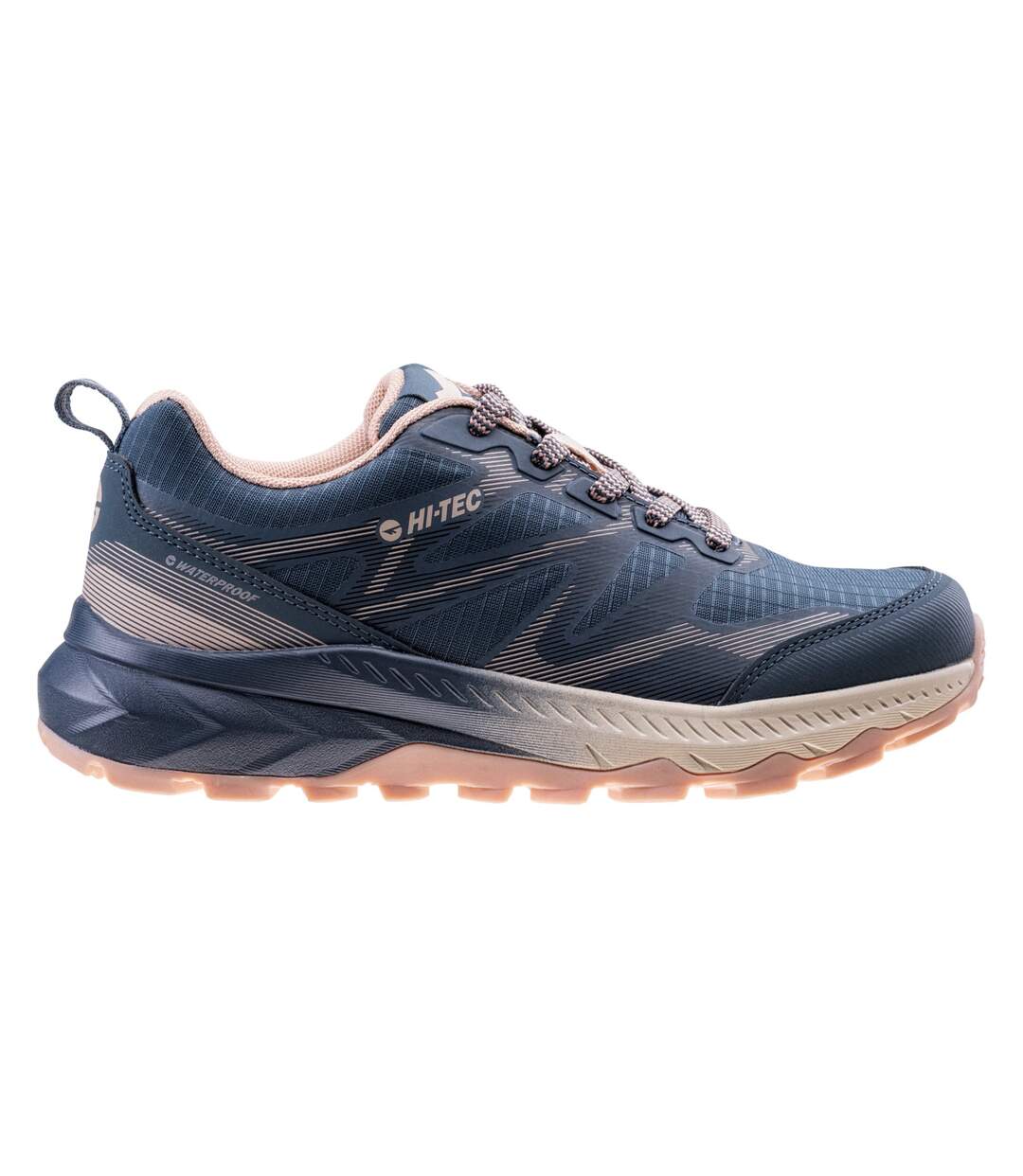 Womens/ladies Visati Outdoor Walking Shoes Smokey Blue Light Pink Beige Hi-Tec-3