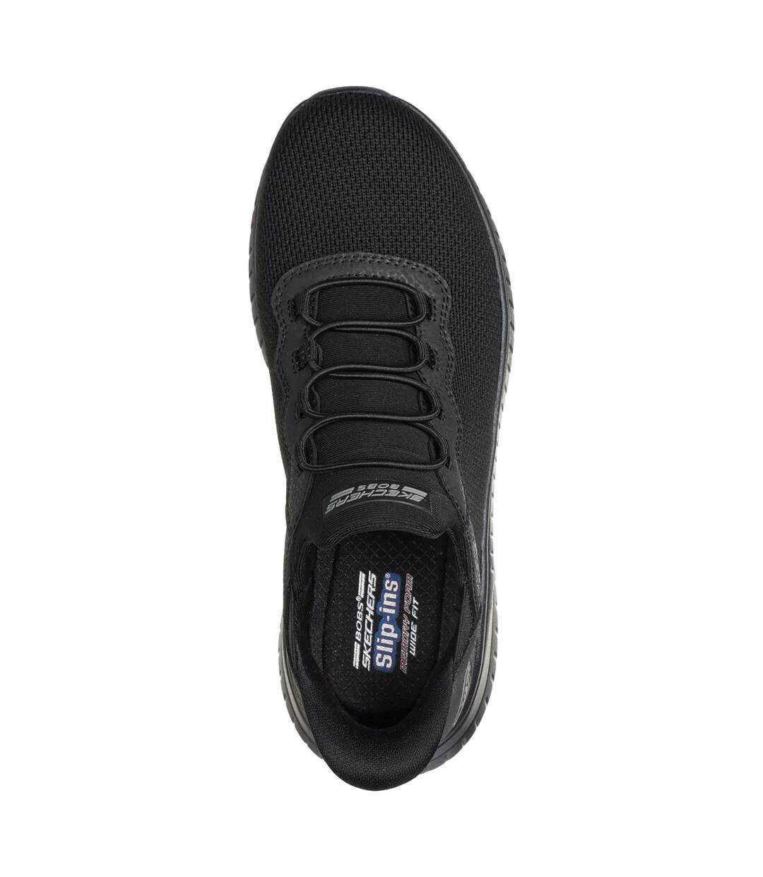 Womens/ladies Bobs Sport Squad Chaos Trainers Black Skechers-4