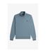 Mens Logo Half Zip Sweatshirt Blue Fred Perry-1