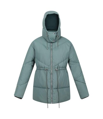 Womens/ladies rurie baffled padded jacket dark forest green Regatta