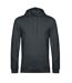 Sweat À Capuche Adulte Anthracite Chiné B&C-1