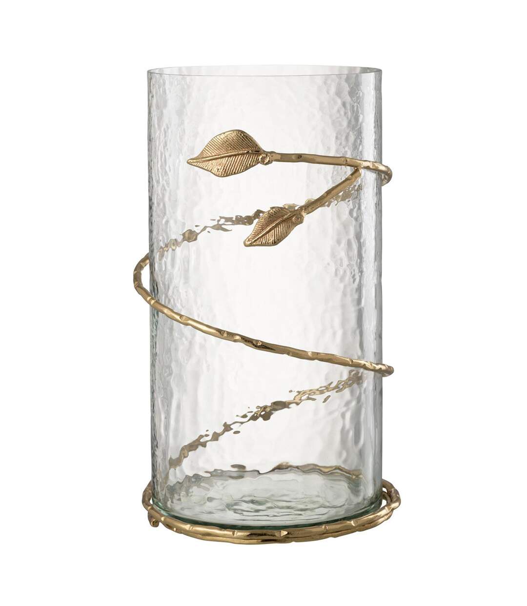 Vase en Verre Feuille Ofelia 34cm Transparent-1