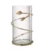 Vase en Verre Feuille Ofelia 34cm Transparent-1