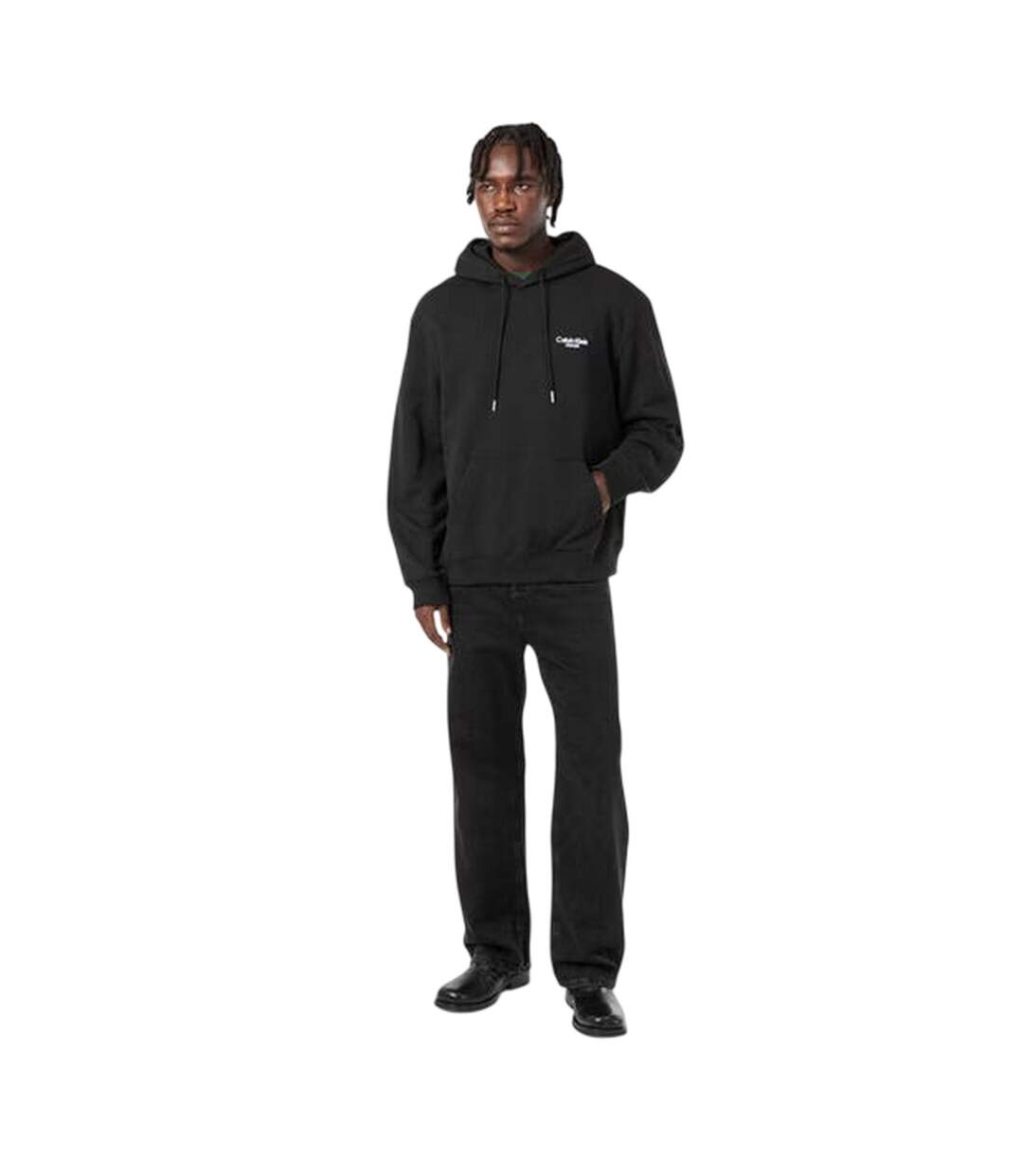 Sweat À Capuche Adulte Noir Calvin Klein-1