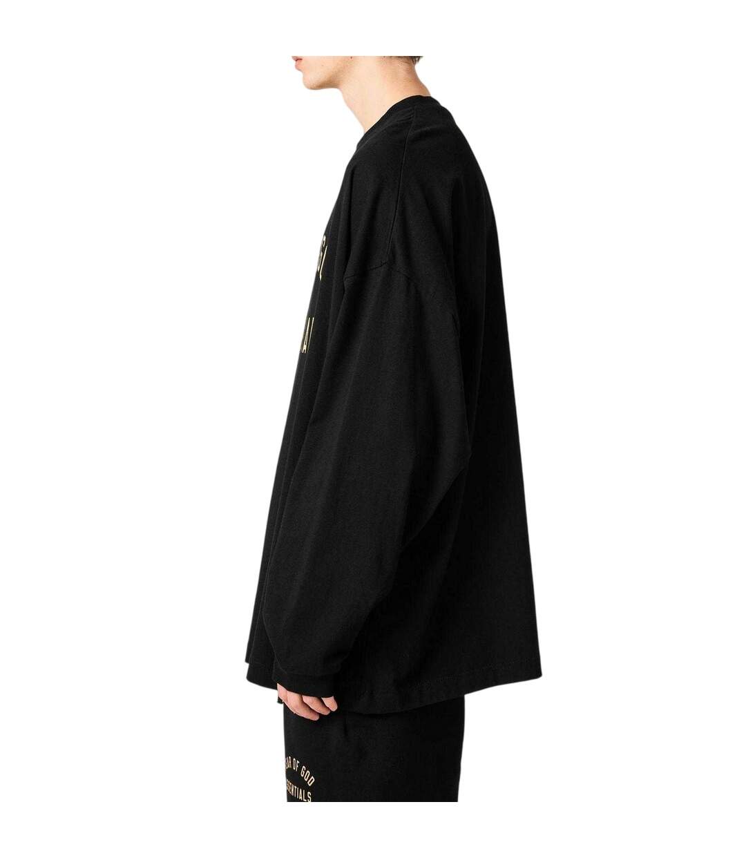 Mens Cotton Jersey Relaxed Fit T-shirt Black Fear Of God Essentials-4