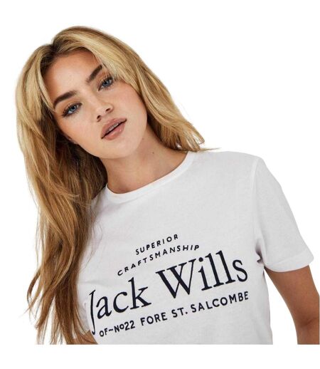 Womens/ladies Forstal Boyfriend T-shirt White Jack Wills
