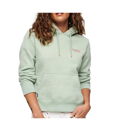 Sweat Capuche Vert Femme Superdry Essential Logo - XXS