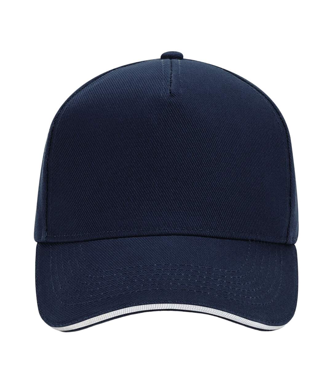 Casquette 100% Coton Adulte Unisexe Bleu Marine Français Blanc Beechfield-3