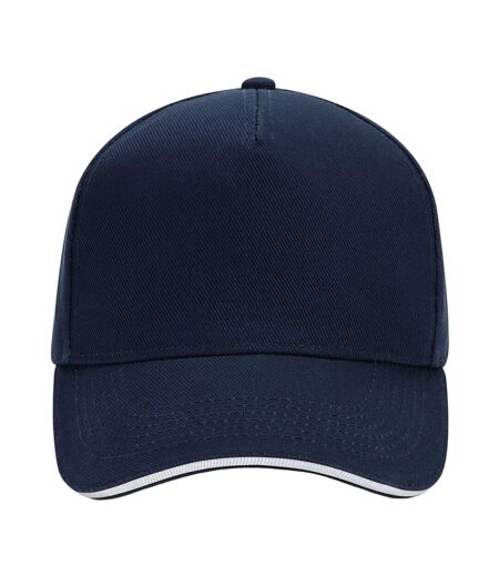 Casquette 100% Coton Adulte Unisexe Bleu Marine Français Blanc Beechfield