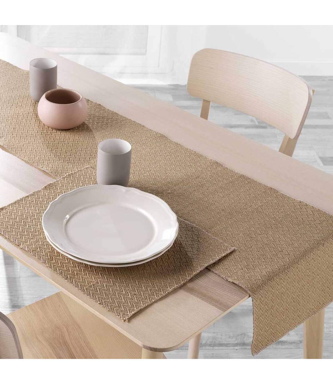 Lot de 2 Sets de Table Jute Modalie 33x45cm Beige-2