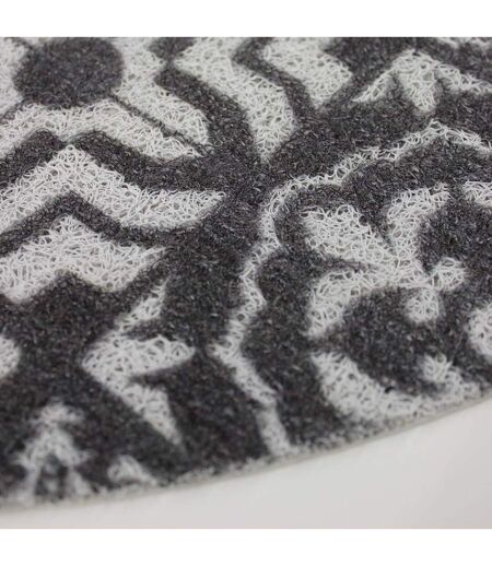 Tapis d'Entrée Demi-Lune Lisbonne 45x75cm Gris