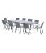 Salon de jardin en aluminium décor bois Tulum Table + 6 fauteuils + 4 chaises