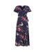 Robe Portefeuille Motif/style Grue Femme Bleu Marine Yumi-2