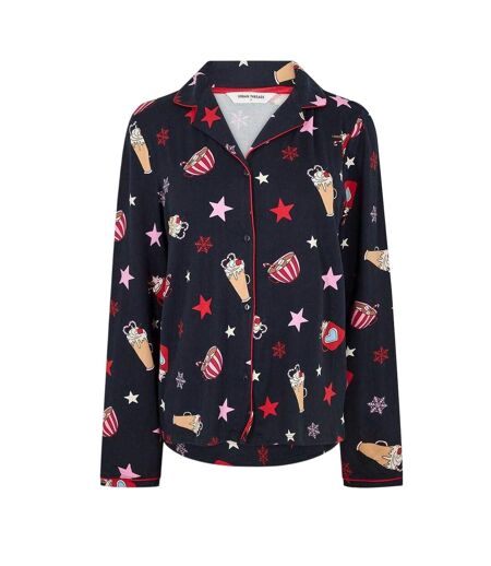 Ensemble De Pyjama Femme Bleu Marine Marron Foncé Urban Threads