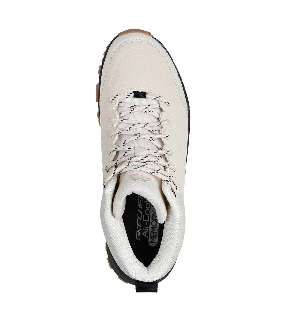 Womens/ladies Max Protect Waterproof Walking Shoes Natural Black Skechers-4