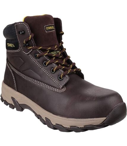 Stanley Mens Tradesman Leather Safety Boots (Brown) - UTRW8102