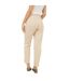 Womens/ladies Cotton Raw Hem Mom Jeans Sand Brave Soul-3