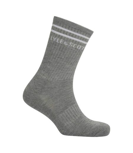 Lot De 3  Paires De Chaussettes Motif/style Marque Homme Noir Blanc Gris Lyle & Scott