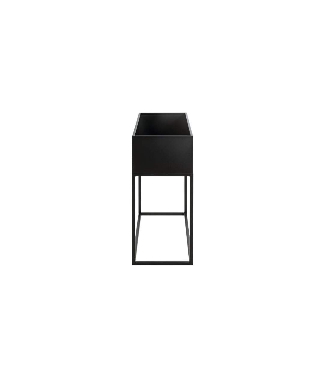 Porte Plantes en Métal Variable 70cm Noir-3