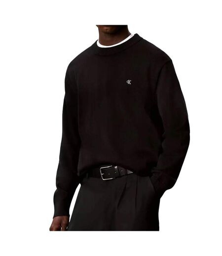Pull noir homme calvin klein jeans crwn