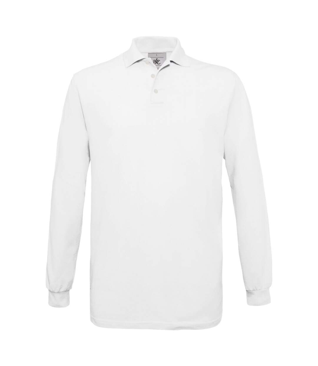 Polo homme manches longues - PU414 - blanc-1