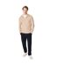 Mens fisherman zip neck jumper oatmeal Burton