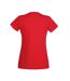 Womens/Ladies Value Fitted V-Neck Short Sleeve Casual T-Shirt (Bright Red)