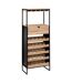 Meuble bar avec rack pour 25 bouteilles en bois ALIAJ - Noir-1