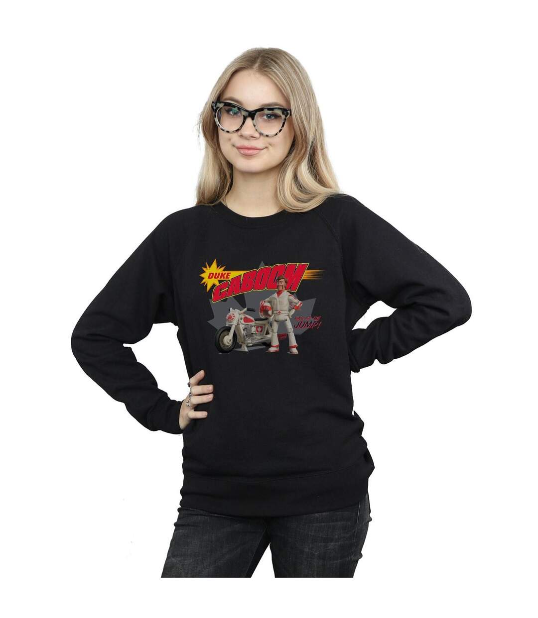 Disney Sweatshirt Womens/Ladies Toy Story 4 Duke Caboom King Of The Jump (Noir) - UTBI42053-2