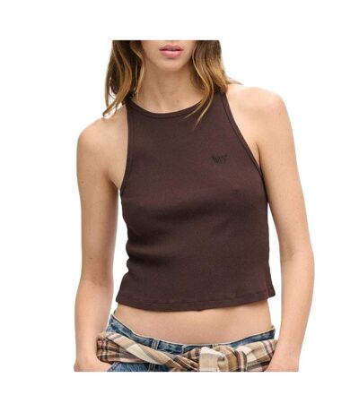 Débardeur marron femme superdry essential racer vest - l/xl