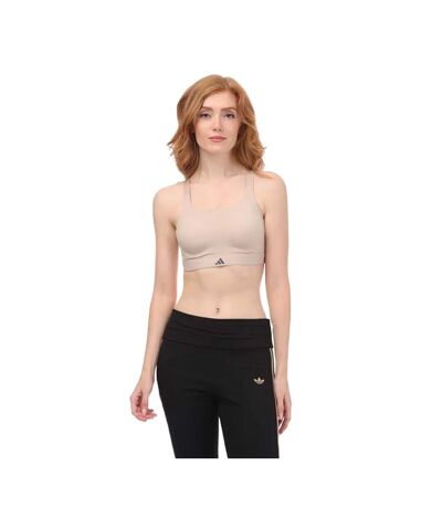 Brassière de sport tailored impact luxe femme taupe Adidas
