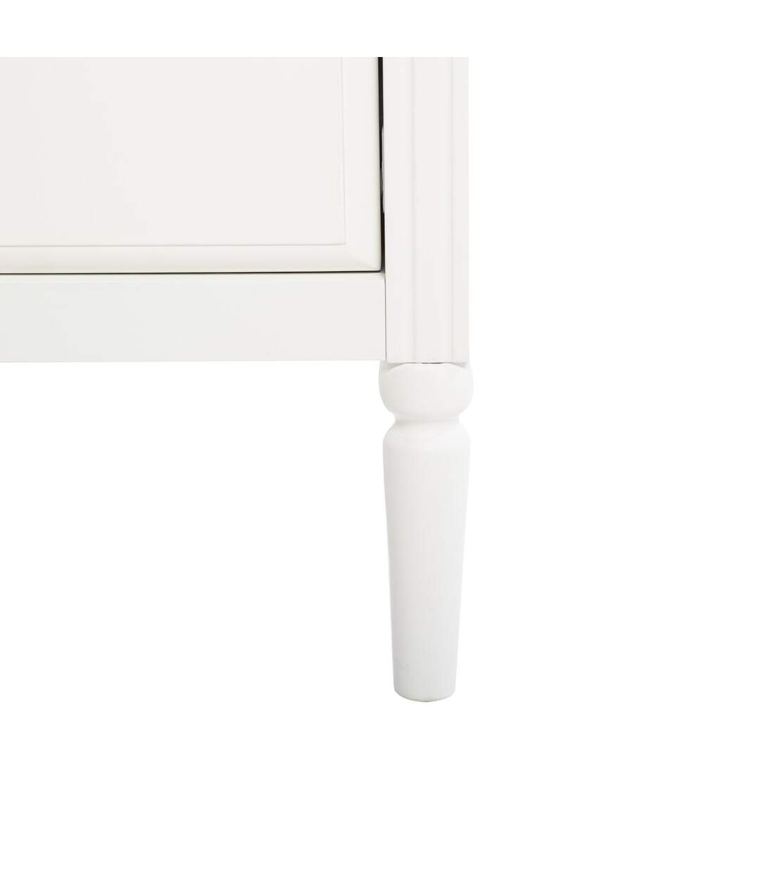 Table de chevet effet bois Solen - L. 45 x H. 60 cm - Blanc-4