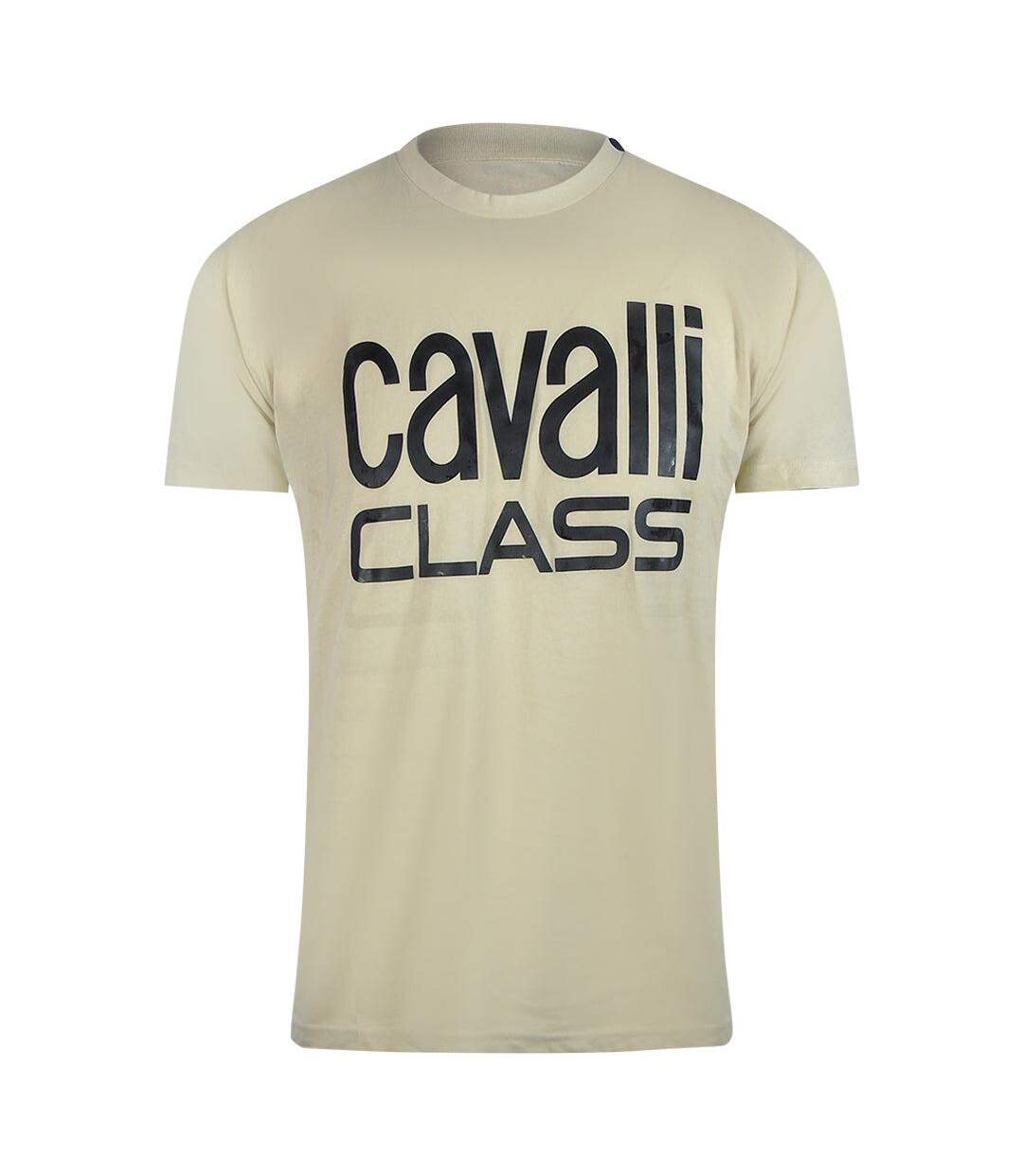T-shirt Motif Vif Adulte Beige Sable Cavalli Class-1
