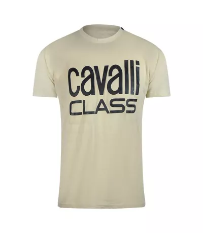 T-shirt Motif Vif Adulte Beige Sable Cavalli Class