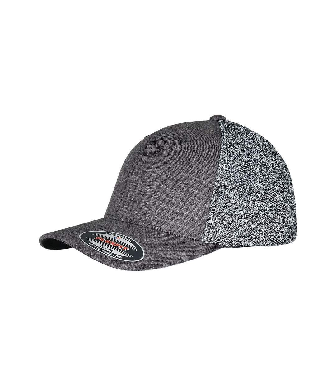 Unisex adult melange trucker cap black/grey Flexfit-1