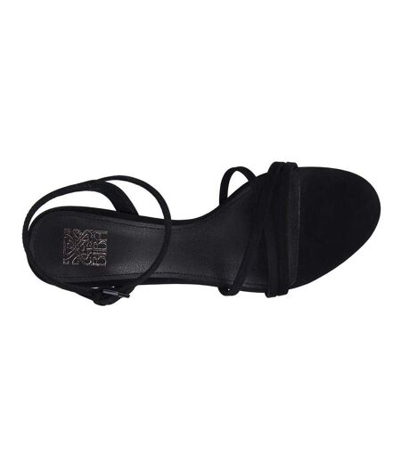 Womens/ladies Leather Stiletto Heel Sandals Black Biba