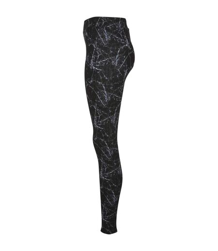 Legging Motif/style Marbré Femme Noir Urban Classics