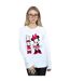 Disney Sweatshirt Giggling Minnie Mouse Femme/Ladies (Blanc) - UTBI27054-2