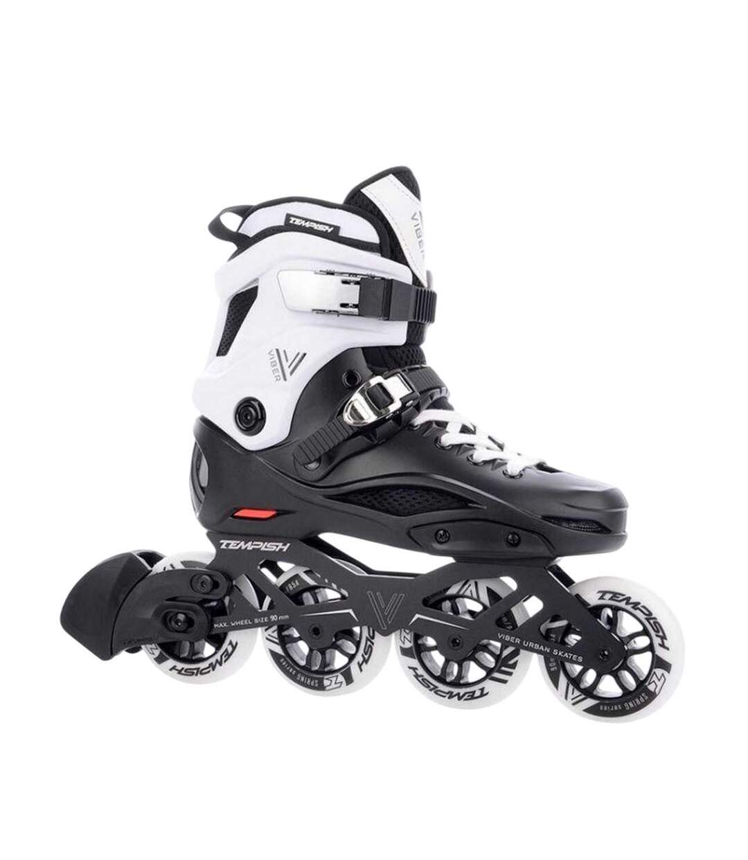 Patins À Roulettes Alignées Enfant 39 Fr Blanc Noir Tempish-3