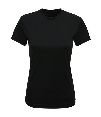 Womens/ladies recycled active t-shirt black TriDri