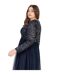Blouse Manches Longues Motif/style Paillette Femme Bleu Marine Maya Deluxe-3