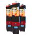 Men's Thermal Striped Ski Socks | High Quality Heat Holders Extra Long Socks