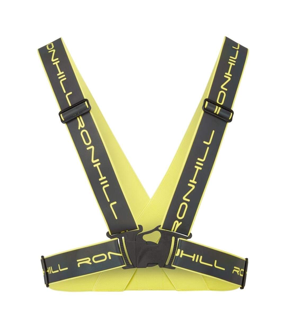 Unisex adult reflective belt fluorescent yellow/black Ronhill-1